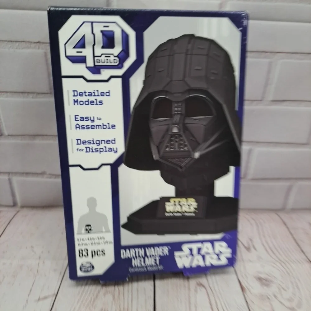 Spinmaster 4D Build, Star Wars Darth Vader 3D Cardstock Model Kit 83‎ Pcs